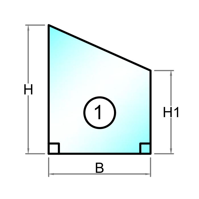 Figur 1 - Polycarbonat - 2 mm - 10 mm - Tilskåret